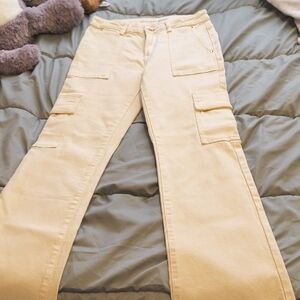 MICHAEL Michael Kors Women's Boot Cut Jeans in Cream